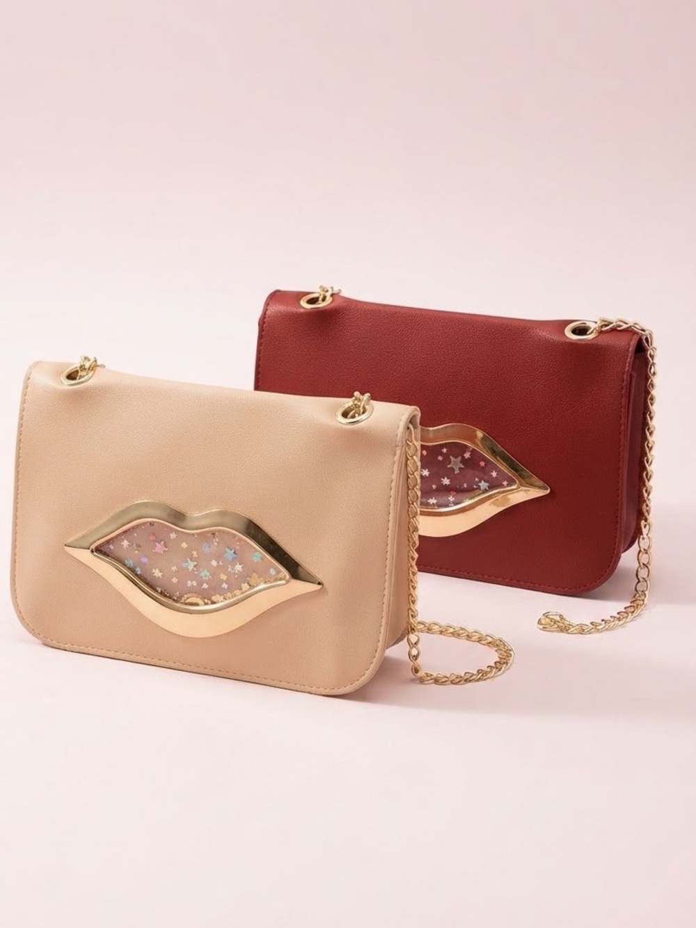 Women luxury  shiny lip bundle of 2 bags.